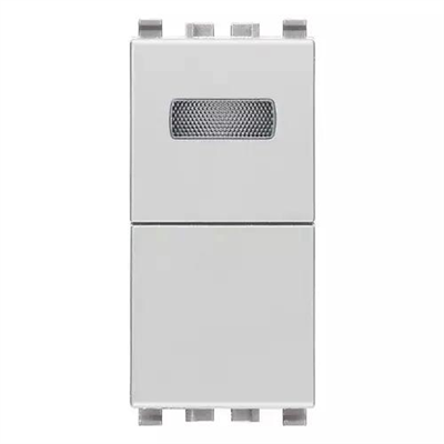 VIMAR EIKON - PULSANTE 1P NO 10A + SPIA VERDE NEX