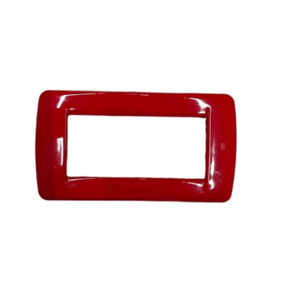 VIMAR IDEA - RONDO` PLACCA 4P METAL ROSSO