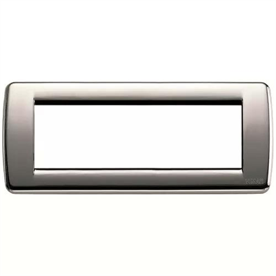 VIMAR IDEA - RONDO` PLACCA 6P METAL CROMO NERO