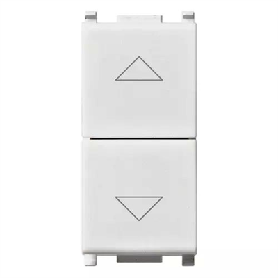 VIMAR PLANA - DUE PULSANTI INTERBLOCCATI 1P NO+NO10A BIANCO