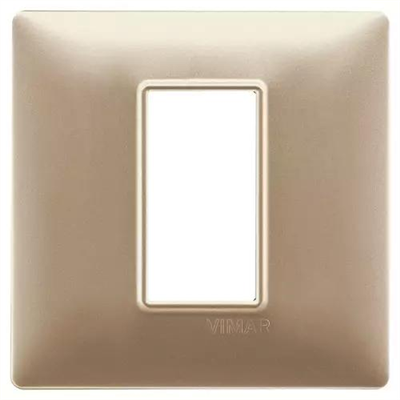 VIMAR PLANA - PLACCA 1M CHAMPAGNE OPACO