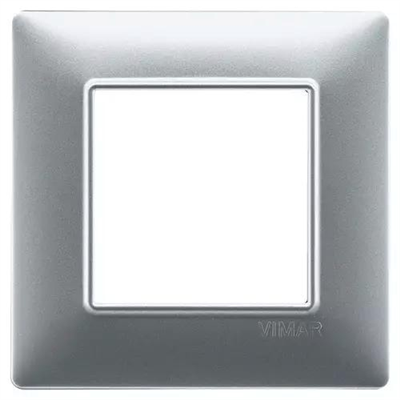 VIMAR PLANA - PLACCA 2M ARGENTO OPACO
