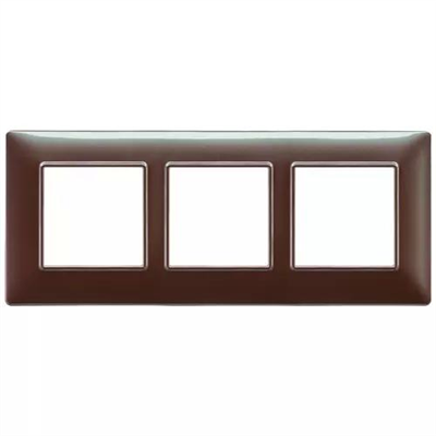 VIMAR PLANA - PLACCA 6M (2+2+2) INT57 MARRONE MIC