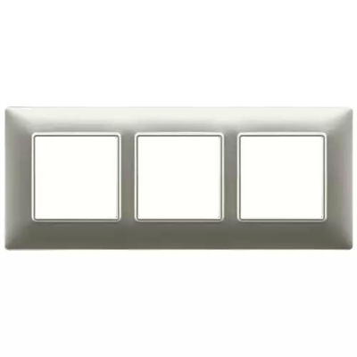 VIMAR PLANA - PLACCA 6M (2+2+2) INT57 NICHEL OPACO