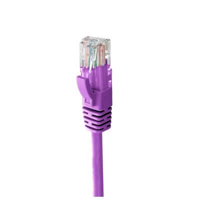 MACH POWER CAVO ETHERNET UTP CAT.6 50CM IN RAME 24AWG COLORE VIOLA - CV-PU6L-050-P