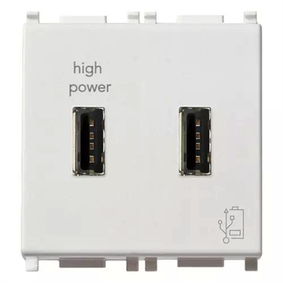 VIMAR PLANA - UNITÀ ALIMENTAZIONE USB 5V2,1A 2M BIANCO