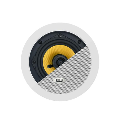 VIVALDI ULISSE ROUND DIFFUSORE ROTONDO, 2 VIE DA INCASSO, HIFI 10W/100V - BIANCO