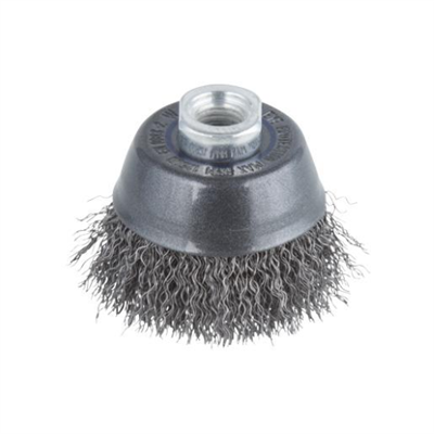 WOLFCRAFT SPAZZOLA A TAZZA CON FILO D'ACCIAIO PER SMERIGLIATRICE Ø90 - ATTACCO M14