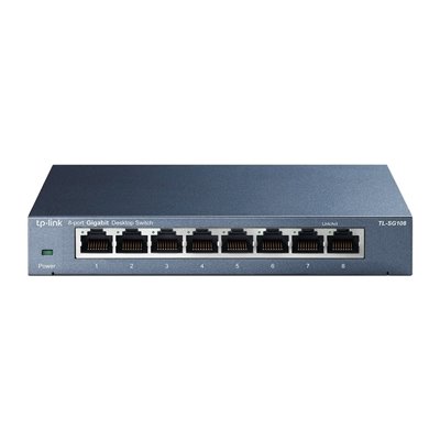 TP-Link TL-SG108 Switch 8 Porte Gigabit, 10/100/1000 Mbps Refurbished