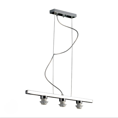 LAMPADA A SOSPENSIONE ESTER CROMO 3LUCI REGLETTE