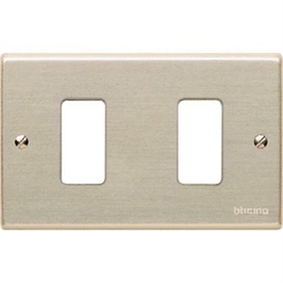 MAGIC - PLACCA 2 POSTI IN ALLUMINIO ANODIZZATO - FISSAGGIO CON VITI SU SUPPORTO 503R
