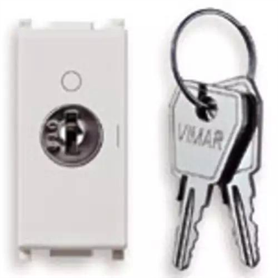 VIMAR PLANA - PULSANTE 2P NO 16A +CHIAVE UNIF. BIANCO