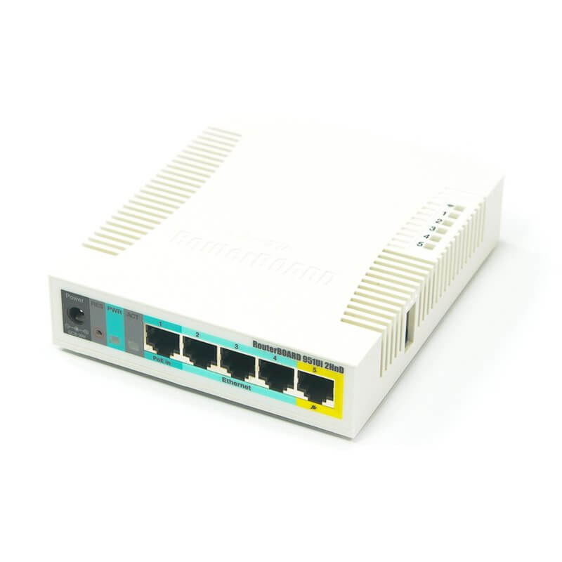 MIKROTIK ROUTERBOARD RB951Ui-2HnD - Wireless Access Point, 5xLAN, 2,4Ghz RouterOS Lv.4