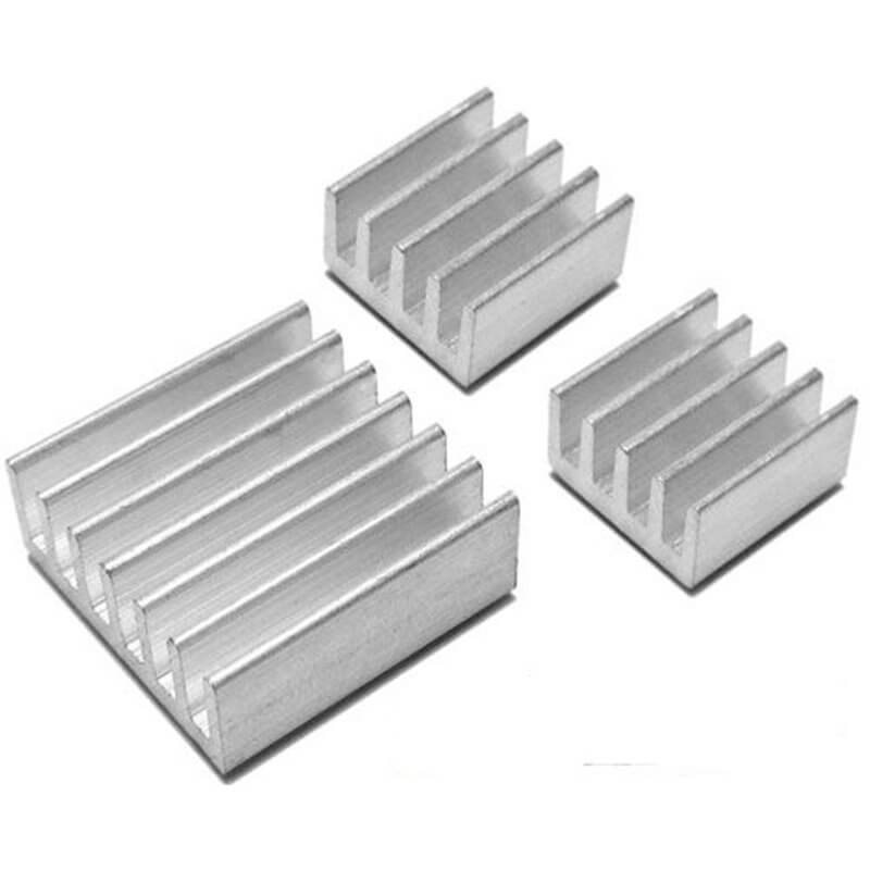 Kit dissipatori in alluminio per Raspberry PI 8X8mm + 15X15mm heatsink aluminum