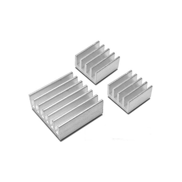 Kit dissipatori in alluminio per Raspberry PI 8X8mm + 15X15mm heatsink aluminum