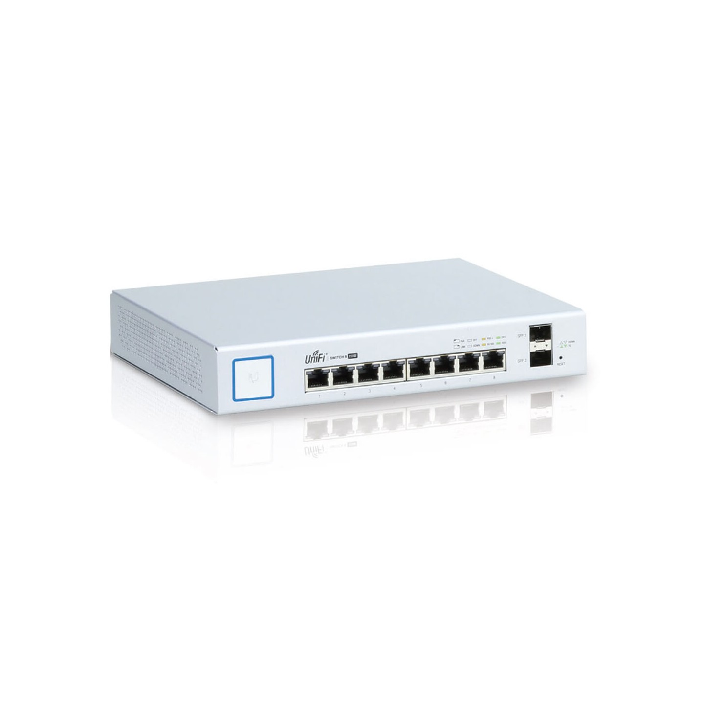 Ubiquiti US-8-150W | Switch | UniFi, 8x RJ45 PoE, 2x SFP, 150W.
