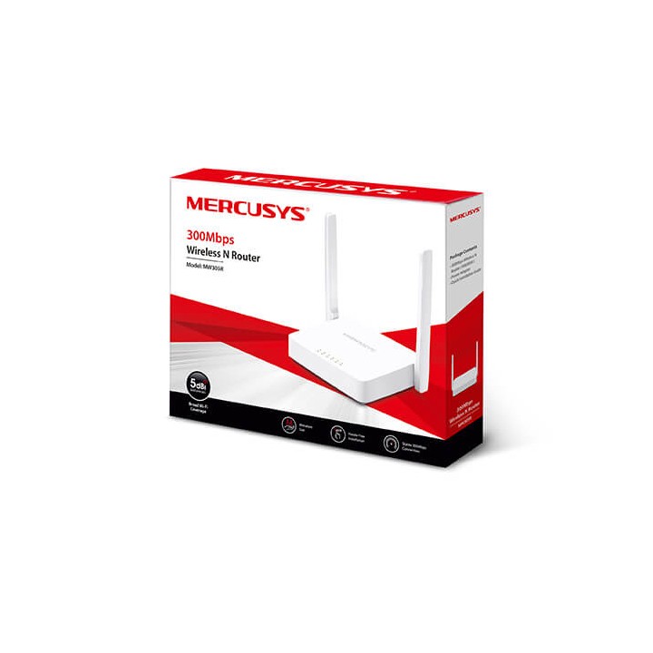 Mercusys MW305R router 300 Mb/s, 2.4GHz, 2T2R, 5x FE