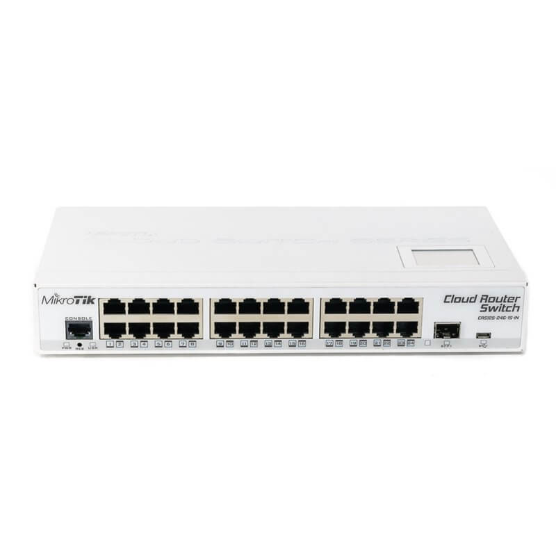 MIKROTIK CLOUD ROUTER SWITCH CRS125-24G-1S-IN , 24xLAN, 1xSFP,  RouterOS Lv.5