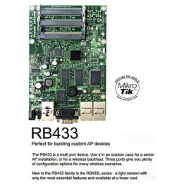 MIKROTIK ROUTERBOARD RB433, 3xLAN, 3xmPCI, RouterOS Lv.4