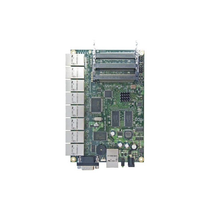 RouterBOARD RB493AH, 9x LAN, 3x MiniPCI, 128MB SD-RAM i 64MB FLASH