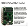 RouterBOARD 493G, 9x LAN, 3x MiniPCI, 1x USB, 256MB DDR SD-RAM i 64MB FLASH