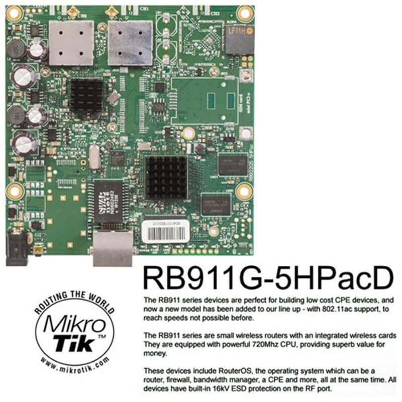 MikroTik RouterBOARD RB911G-5HPacD 802.11ac 866Mbps