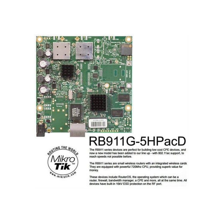 MikroTik RouterBOARD RB911G-5HPacD 802.11ac 866Mbps