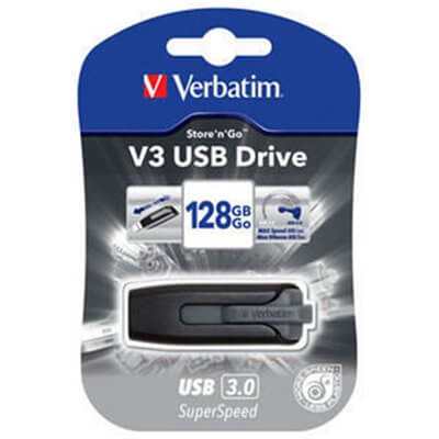 PENDRIVE USB V3 128GB 3.0 VERBATIM 49189