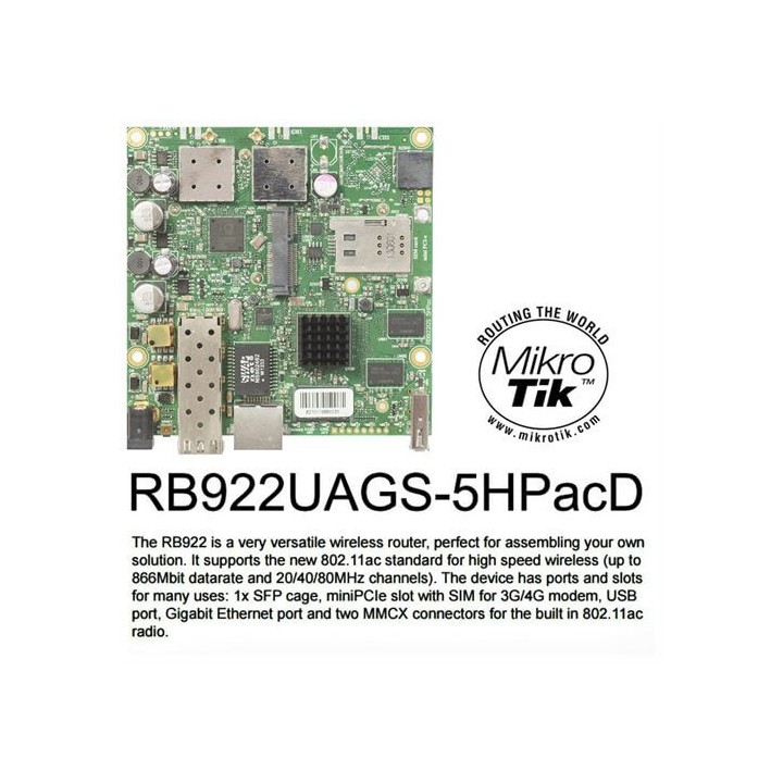 MikroTik RouterBOARD RB922UAGS-5HPacD 802.11ac 866Mbps
