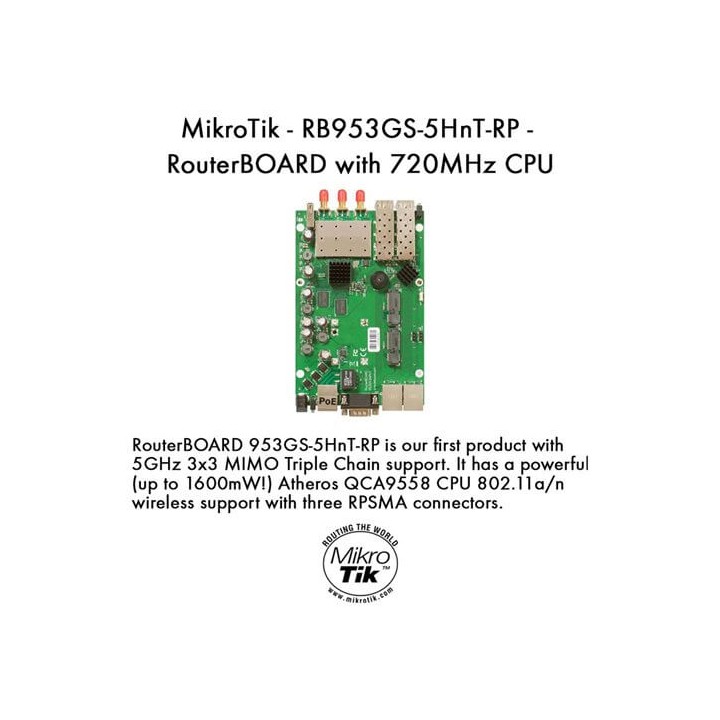 MikroTik RouterBOARD RB953GS-5HnT-RP (3x RPSMA)