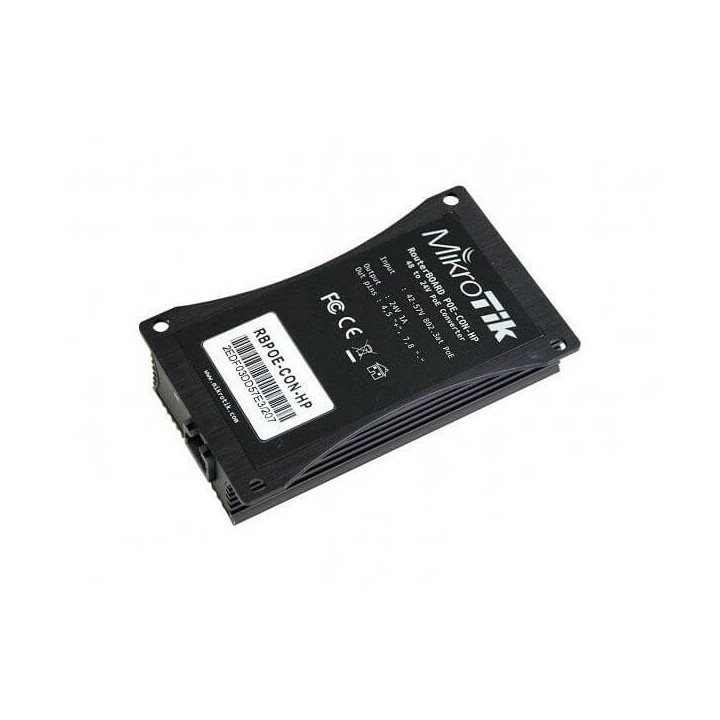 MIKROTIK ROUTERBOARD RBGPOE-CON-HP 48 to 24V 10/100/1000Mbps PoE converter 802.3af support, 802.3at PoE plus support