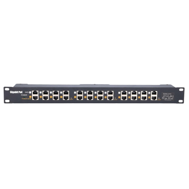 EXTRALINK POE INJECTOR 12 PORT GIGABIT  18v - 57v 10/100/1000 EX-1988