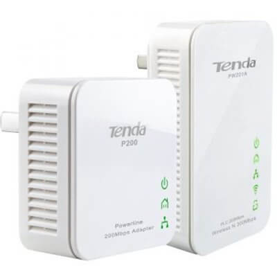 TENDA PW201A+P200 300Mbps WiFi Powerline Extender Starter Kit 2 Units