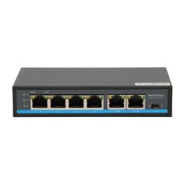 EXTRALINK PALLAS V2 EX-SF1005P 4 PORT POE SWITCH + 2X UPLINK RJ45 65W 250M POE LONG RANGE EX-12714
