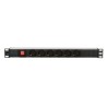 EXTRALINK 19" 1U 6 SOCKET EU TYPE POWER PDU WITH SWITCH PDU 6-EU EX-8703