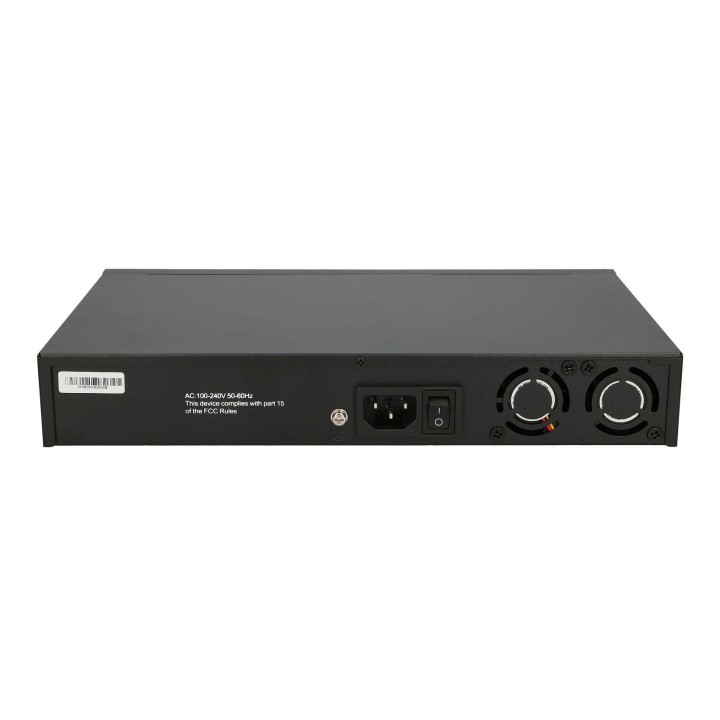 EXTRALINK VIRTUS VER.2 16XFE, 2XGE, 1XSFP, 16XPOE, 250M POE, FAST ETHERNET UNMANAGED 802.3AF/AT POE SWITCH, POWER SUPPLY 150W E