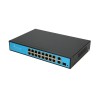 EXTRALINK VIRTUS VER.2 16XFE, 2XGE, 1XSFP, 16XPOE, 250M POE, FAST ETHERNET UNMANAGED 802.3AF/AT POE SWITCH, POWER SUPPLY 150W E