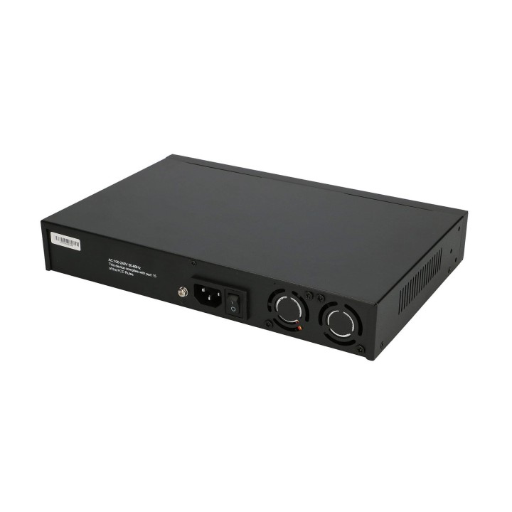 EXTRALINK VIRTUS VER.2 16XFE, 2XGE, 1XSFP, 16XPOE, 250M POE, FAST ETHERNET UNMANAGED 802.3AF/AT POE SWITCH, POWER SUPPLY 150W E
