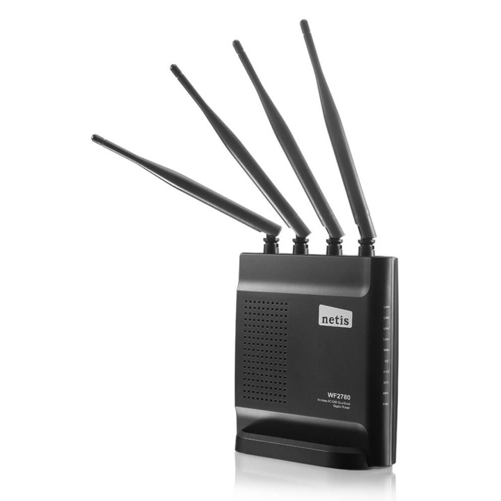 NETIS WF2780 ROUTER WIRELESS DUAL-BAND 4 PORTE GIGABIT ETHERNET LAN + 1 WAN