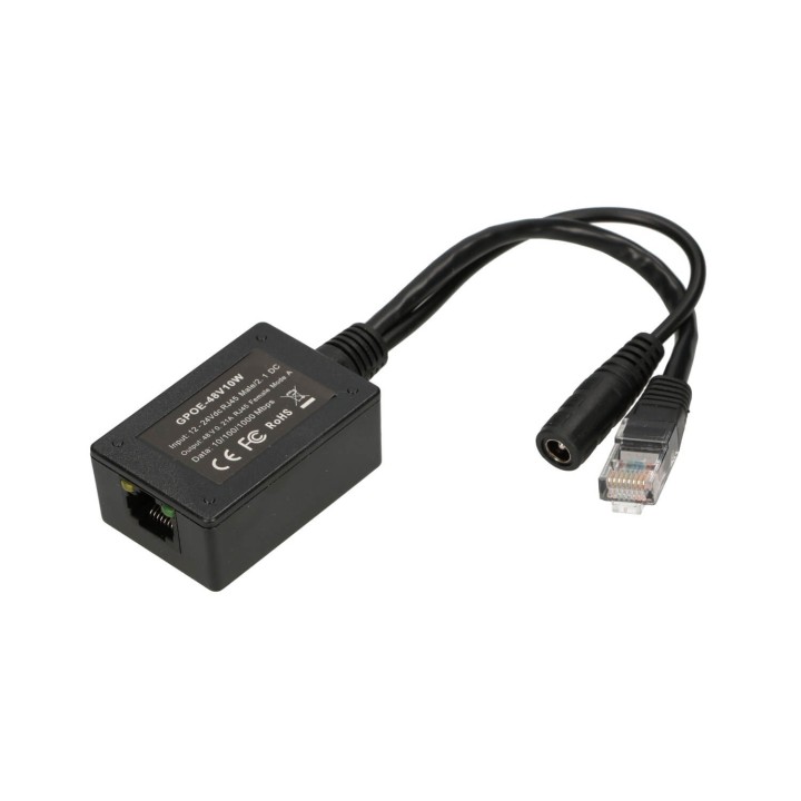 EXTRALINK 1 PORT GIGABIT POE INJECTOR WITH 10-30V TO 48V INVERTER EX-14671