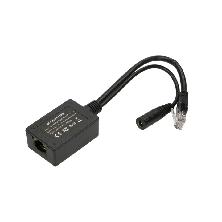 EXTRALINK 1 PORT GIGABIT POE INJECTOR WITH 10-24V TO 24V INVERTER EX-14688