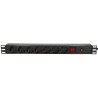 EXTRALINK 19" 1U 7 SOCKET EU TYPE POWER PDU WITH SWITCH PDU 7-EU EX-12967