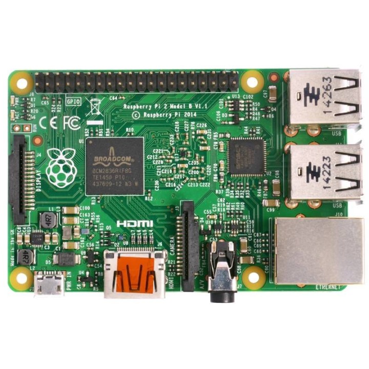 Raspberry Pi 2 Modello B Quad Core CPU 900 MHz, 1 GB RAM