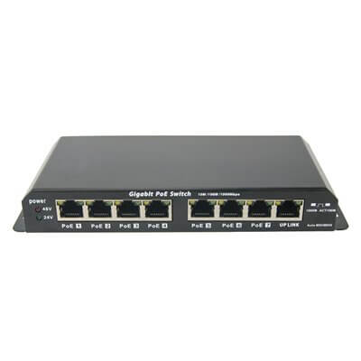 PoE switch 7 ports 24V/48V 60W