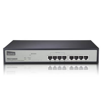 NETIS PE6108GH 8 Porte Gigabit Ethernet 4 porte PoE 802.3at/af