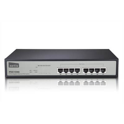 NETIS PE6108G 8 Port Gigabit Ethernet PoE Switch/8 Port PoE/802.3at/af