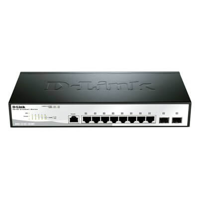 D-Link DGS-1210-10/ME Switch Metro Ethernet 8 gigabit ports, 2 SFP