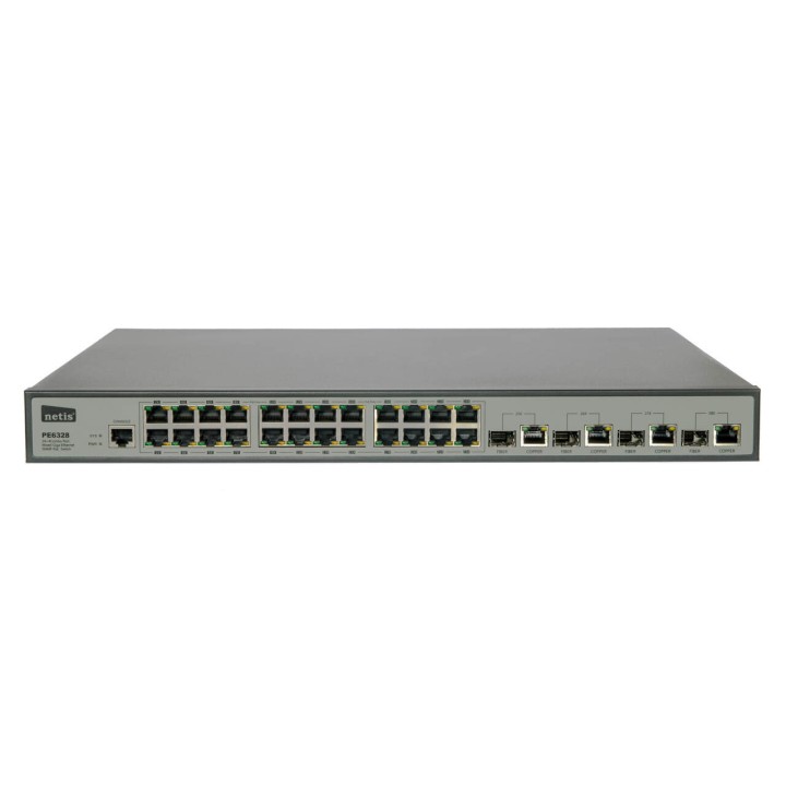 NETIS PE6328 24xFE 4xGbE/SFP SNMP PoE 802.3af Switch