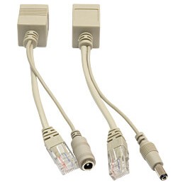 Injector PoE / Splitter PoE (for AP, complete) - 15 cm, white