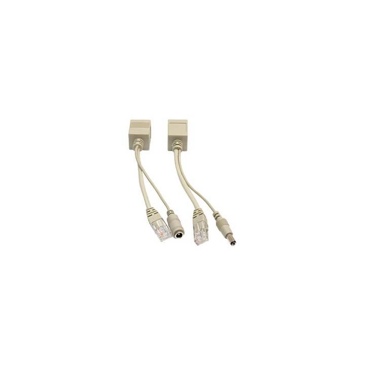 Injector PoE / Splitter PoE (for AP, complete) - 15 cm, white